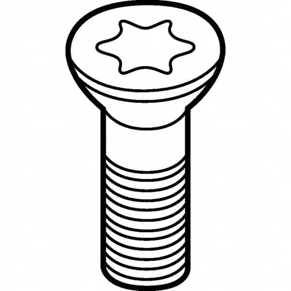 Kennametal - Torx Cap Screw for Indexable Roughing - M4 Thread, For Use with Inserts - Exact Tooling