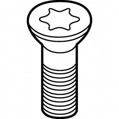 Kennametal - Torx Cap Screw for Indexable Milling - M2.5x0.45 Thread, For Use with Inserts - Exact Tooling