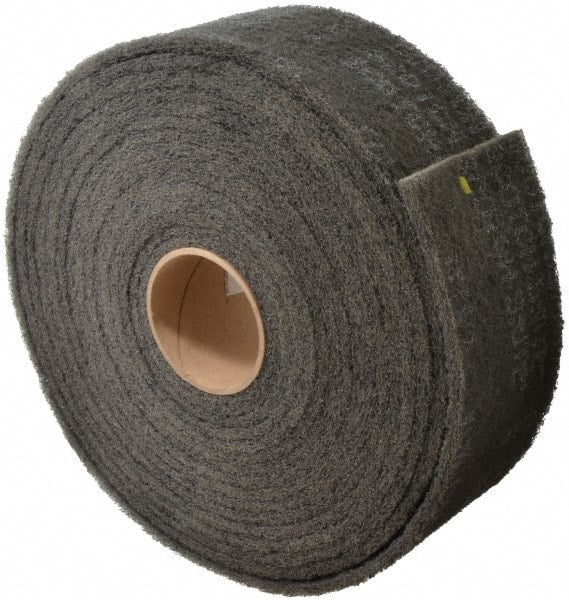 3M - 30' Long x 4" Wide Nonwoven Roll - Very Fine Grade, Gray, Silicon Carbide - Exact Tooling