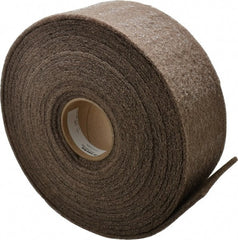 3M - 30' Long x 4" Wide Nonwoven Roll - Medium Grade, Tan, Aluminum Oxide - Exact Tooling
