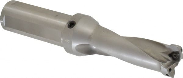 Kennametal - 3.45" Max Drill Depth, 2.5xD, 34.9mm Diam, Indexable Insert Drill - 2 Inserts, 1-1/2" Shank Diam, Straight Shank - Exact Tooling