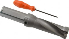 Kennametal - 4.1" Max Drill Depth, 2.5xD, 41.3mm Diam, Indexable Insert Drill - 2 Inserts, 1-1/2" Shank Diam, Straight Shank - Exact Tooling