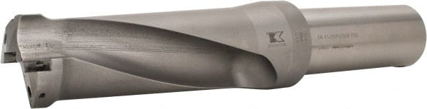 Kennametal - 4.38" Max Drill Depth, 2.5xD, 44.5mm Diam, Indexable Insert Drill - 2 Inserts, 1-1/2" Shank Diam, Straight Shank - Exact Tooling