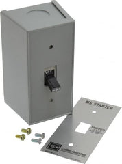 Eaton Cutler-Hammer - 2 Poles, 0.4 to 16 Amp, NEMA, Enclosed Toggle Manual Motor Starter - 60.5mm Wide x 71.9mm Deep x 105.7mm High, 1 hp at 120/240 V, 1 hp at 277 V & 1/4 hp at 32 V, CSA Certified, NEMA 1, UL Listed - Exact Tooling