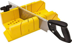 Stanley - 22.5°, 45°, 60°, 90° Miter Saw Miter Box & Saw - 4-1/4" Box Width x 18-1/4" Box Length - Exact Tooling