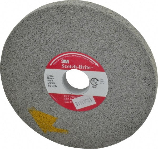 3M - 6" Diam, 1/2" Face Width, 1" Center Hole, Medium Grade, Silicon Carbide Deburring Wheel - Convolute, Hard Density 8 Grade, 6,000 RPM - Exact Tooling