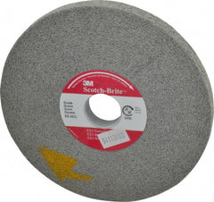 3M - 6" Diam, 1/2" Face Width, 1" Center Hole, Medium Grade, Silicon Carbide Deburring Wheel - Convolute, Hard Density 8 Grade, 6,000 RPM - Exact Tooling