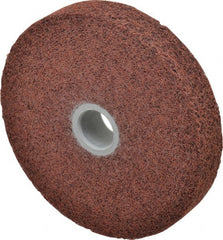 3M - 6" Diam, 1" Face Width, 1" Center Hole, Medium Grade, Aluminum Oxide Deburring Wheel - Convolute, Hard Density 6 Grade, 6,000 RPM - Exact Tooling