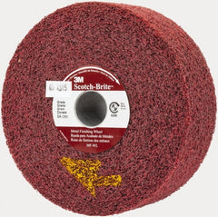 3M - 6" Diam, 2" Face Width, 1" Center Hole, Coarse Grade, Aluminum Oxide Deburring Wheel - Convolute, Medium Density 5 Grade, 6,000 RPM - Exact Tooling