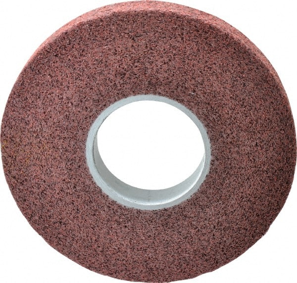 3M - 8" Diam, 1" Face Width, 3" Center Hole, Medium Grade, Aluminum Oxide Deburring Wheel - Convolute, Medium Density 5 Grade, 4,500 RPM - Exact Tooling