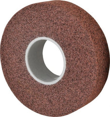 3M - 8" Diam, 2" Face Width, 3" Center Hole, Medium Grade, Aluminum Oxide Deburring Wheel - Convolute, Soft Density 4 Grade, 4,500 RPM - Exact Tooling