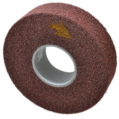 3M - 8" Diam, 2" Face Width, 3" Center Hole, Medium Grade, Aluminum Oxide Deburring Wheel - Convolute, Medium Density 5 Grade, 4,500 RPM - Exact Tooling