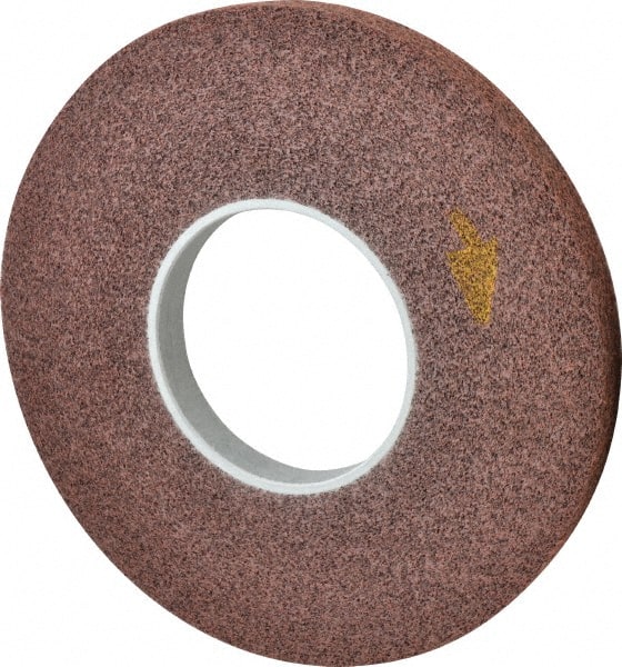 3M - 12" Diam, 1" Face Width, 5" Center Hole, Medium Grade, Aluminum Oxide Deburring Wheel - Convolute, Medium Density 5 Grade, 3,000 RPM - Exact Tooling