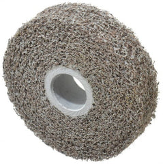 3M - 4" Diam, 1" Face Width, 1" Center Hole, Fine Grade, Silicon Carbide Deburring Wheel - Convolute, Soft Density 2 Grade, 9,000 RPM - Exact Tooling