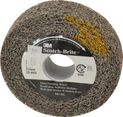 3M - 4" Diam, 1" Face Width, 1" Center Hole, Medium Grade, Silicon Carbide Deburring Wheel - Convolute, Soft Density 2 Grade, 9,000 RPM - Exact Tooling