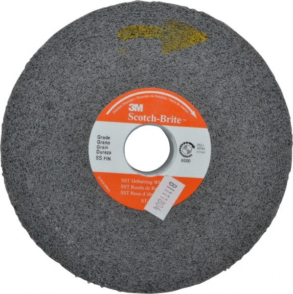 3M - 6" Diam, 1" Face Width, 1" Center Hole, Fine Grade, Silicon Carbide Deburring Wheel - Convolute, Hard Density 8 Grade, 6,000 RPM - Exact Tooling