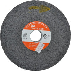 3M - 6" Diam, 1" Face Width, 1" Center Hole, Fine Grade, Silicon Carbide Deburring Wheel - Convolute, Hard Density 8 Grade, 6,000 RPM - Exact Tooling