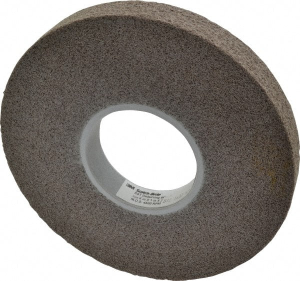 3M - 8" Diam, 1" Face Width, 3" Center Hole, Fine Grade, Aluminum Oxide Deburring Wheel - Convolute, Hard Density 7 Grade, 4,500 RPM - Exact Tooling