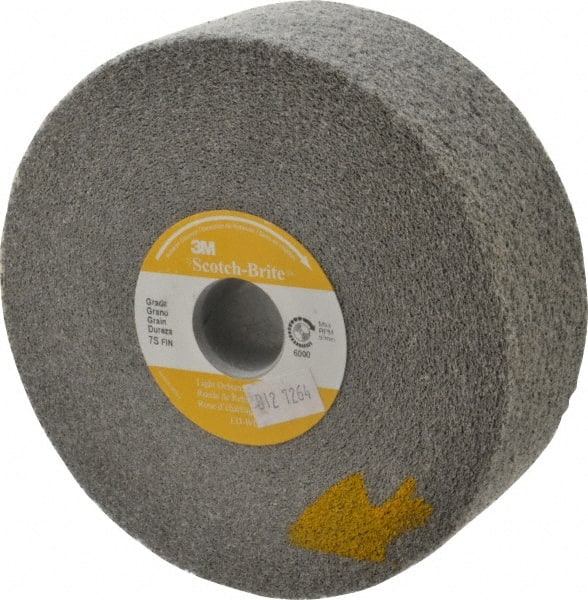 3M - 6" Diam, 2" Face Width, 1" Center Hole, Fine Grade, Silicon Carbide Deburring Wheel - Convolute, Hard Density 7 Grade, 6,000 RPM - Exact Tooling