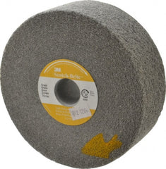 3M - 6" Diam, 2" Face Width, 1" Center Hole, Fine Grade, Silicon Carbide Deburring Wheel - Convolute, Hard Density 7 Grade, 6,000 RPM - Exact Tooling