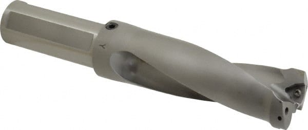 Kennametal - 4.7" Max Drill Depth, 2.5xD, 47.6mm Diam, Indexable Insert Drill - 2 Inserts, 1-1/2" Shank Diam, Straight Shank - Exact Tooling