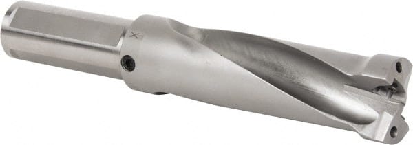 Kennametal - 127mm Max Drill Depth, 2.5xD, 50.8mm Diam, Indexable Insert Drill - 2 Inserts, 1-1/2" Shank Diam, Straight Shank - Exact Tooling