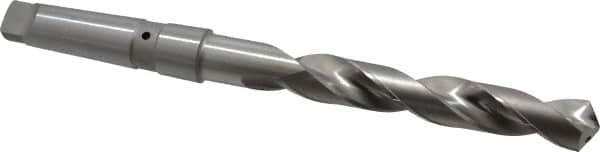 Value Collection - 1-1/16", 4MT 118° Point Cobalt Taper Shank Drill Bit - Bright Finish, 7-1/4" Flute Length, 12-7/8" OAL, Spiral Flute, Through Coolant - Exact Tooling