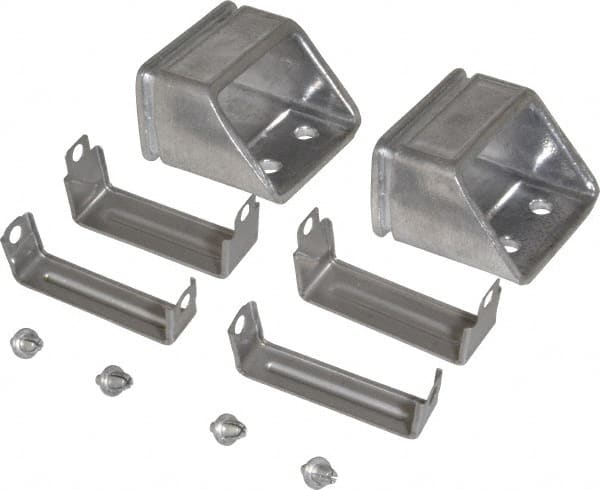 KabelSchlepp - 2.17 Inch Outside Width x 1.42 Inch Outside Height, Cable and Hose Carrier Stainless Steel Tube Mounting Bracket Set - 2.56 Inch Bend Radius, 1.77 Inch Inside Width x 0.98 Inch Inside Height - Exact Tooling