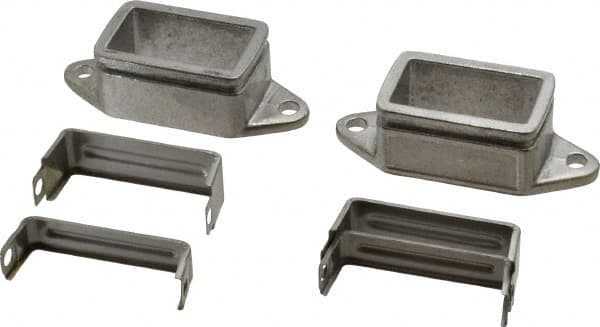 KabelSchlepp - 2.17 Inch Outside Width x 1.38 Inch Outside Height, Cable and Hose Carrier Stainless Steel Tube Mounting Bracket Set - 2.56 Inch Bend Radius, 1.77 Inch Inside Width x 0.98 Inch Inside Height - Exact Tooling