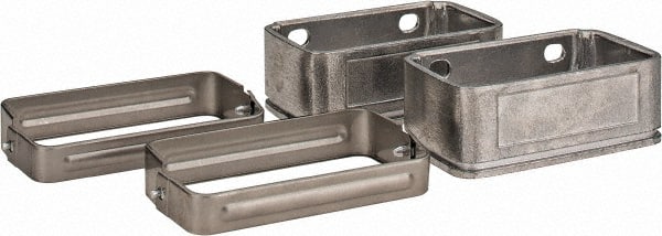 KabelSchlepp - 4.57 Inch Outside Width x 2.68 Inch Outside Height, Cable and Hose Carrier Stainless Steel Tube Mounting Bracket Set - 5.51 Inch Bend Radius, 4.01 Inch Inside Width x 2.05 Inch Inside Height - Exact Tooling