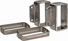 KabelSchlepp - 4.57 Inch Outside Width x 4.33 Inch Outside Height, Cable and Hose Carrier Stainless Steel Tube Mounting Bracket Set - 5.51 Inch Bend Radius, 4.01 Inch Inside Width x 2.05 Inch Inside Height - Exact Tooling