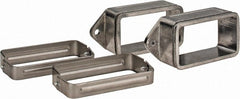 KabelSchlepp - 4.57 Inch Outside Width x 2.52 Inch Outside Height, Cable and Hose Carrier Stainless Steel Tube Mounting Bracket Set - 5.51 Inch Bend Radius, 4.01 Inch Inside Width x 2.05 Inch Inside Height - Exact Tooling