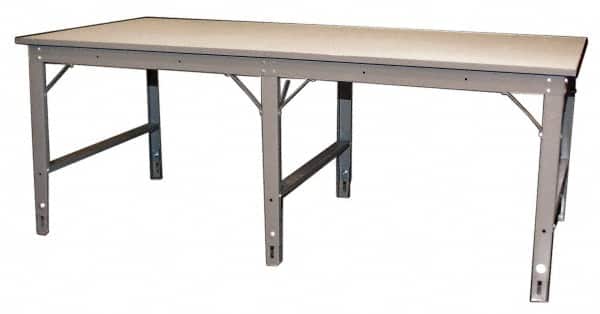 Phillocraft - 96 Wide x 66" Deep x 33" High, Production Table - Comfort Edge, Adjustable Height Legs - Exact Tooling