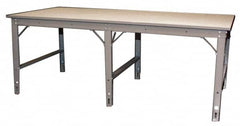 Phillocraft - 96 Wide x 30" Deep x 33" High, Production Table - Comfort Edge, Adjustable Height Legs - Exact Tooling