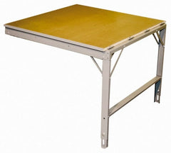 Phillocraft - 48 Wide x 30" Deep x 33" High, Wood Production Table - Comfort Edge, Adjustable Height Legs - Exact Tooling
