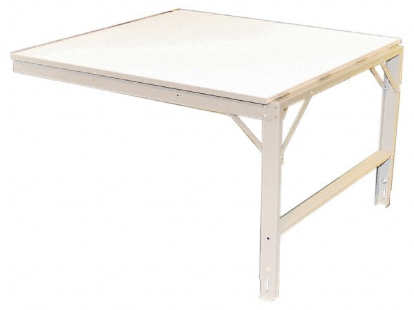 Phillocraft - 48 Wide x 66" Deep x 33" High, Production Table - Comfort Edge, Adjustable Height Legs - Exact Tooling