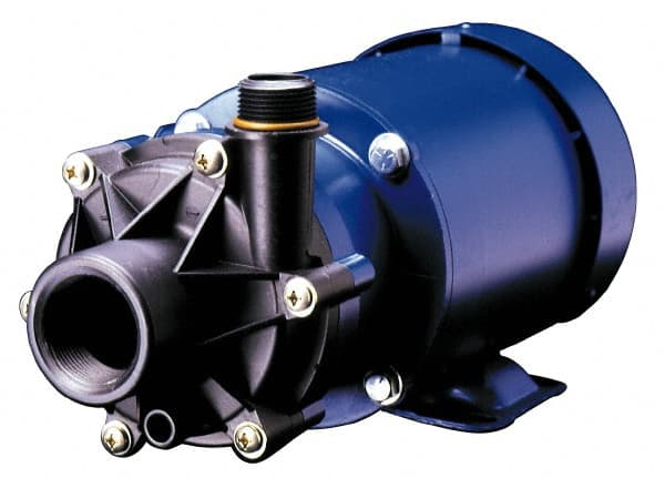 Finish Thompson - 5 HP, 97 Shut Off Feet, PVDF, Carbon and Viton Magnetic Drive Pump - 3 Phase - Exact Tooling