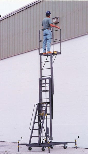 Ballymore - 300 Lb Capacity One Person Lift - 180" Lift Height, Battery Operated - Exact Tooling