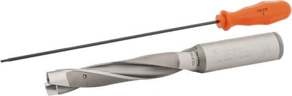 Kennametal - 20.64 to 21.14mm Diam, 5xD, 109.98mm Max Depth, 1" Shank Diam, 135.68mm Flute, 215.9mm OAL, Replaceable Tip Drill - KSEM0813 Insert, 3 Seat Size, Series KSEM - Exact Tooling