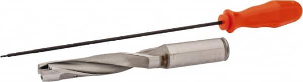 Kennametal - 15.88 to 16.38mm Diam, 5xD, 80mm Max Depth, 3/4" Shank Diam, 97.58mm Flute, 152.4mm OAL, Replaceable Tip Drill - KSEM0625 Insert, 1 Seat Size, Series KSEM - Exact Tooling