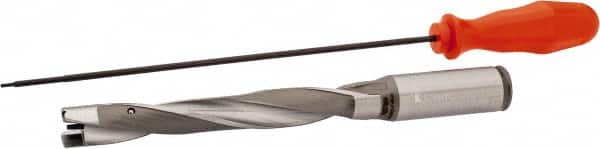 Kennametal - 15.88 to 16.38mm Diam, 7xD, 112mm Max Depth, 3/4" Shank Diam, 132.51mm Flute, 187.33mm OAL, Replaceable Tip Drill - KSEM0625 Insert, 1 Seat Size, Series KSEM - Exact Tooling