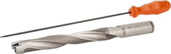 Kennametal - 19.05 to 19.55mm Diam, 7xD, 140mm Max Depth, 3/4" Shank Diam, 170.61mm Flute, 225.43mm OAL, Replaceable Tip Drill - KSEM0750 Insert, 2 Seat Size, Series KSEM - Exact Tooling