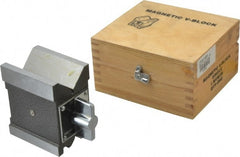 Value Collection - 4.76 to 2-3/4" Capacity, 90° Angle, Steel V-Block - 3-3/16" Long x 2-3/8" Wide x 3-3/4" High, Sold as Individual - Exact Tooling