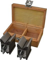 Value Collection - 4.76 to 2-3/4" Capacity, 90° Angle, Steel V-Block - 3-3/16" Long x 2-3/8" Wide x 3-3/4" High, Sold as Matched Pair - Exact Tooling