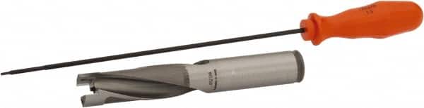 Kennametal - 19.28 to 19.78mm Diam, 3xD, 57.8mm Max Depth, 3/4" Shank Diam, 3.09" Flute, 5-1/4" OAL, Replaceable Tip Drill - KSEM0759 Insert, 2 Seat Size, Series KSEM - Exact Tooling