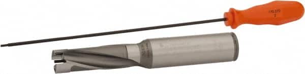 Kennametal - 20.64 to 21.14mm Diam, 3xD, 61.91mm Max Depth, 1" Shank Diam, 3.22" Flute, 6.38" OAL, Replaceable Tip Drill - KSEM0813 Insert, 3 Seat Size, Series KSEM - Exact Tooling