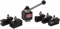 Aloris - Series AXA Tool Post Holder & Set for 0 to 12" Lathe Swing - 6 Piece, Includes Style 1 Holder, Style 10 Holder, Style 104 Holder, Style 2 Holder, Style 7 Holder, Tool Post - Exact Tooling