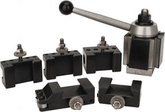 Aloris - Series CXA Tool Post Holder & Set for 13 to 18" Lathe Swing - 6 Piece, Includes Style 1 Holder, Style 10 Holder, Style 104 Holder, Style 2 Holder, Style 7 Holder, Tool Post - Exact Tooling