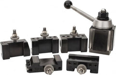Aloris - Series CA Tool Post Holder & Set for 14 to 22" Lathe Swing - 6 Piece, Includes Style 1 Holder, Style 10 Holder, Style 104 Holder, Style 2 Holder, Style 7 Holder, Tool Post - Exact Tooling