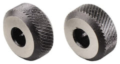 Value Collection - 3/16 Inch Face Width, 5/8 Inch Diameter, High Speed Steel Knurl Wheel Set - 7/32 Inch Hole Diameter, Beveled Face Knurl, Left and Right Hand Diagonal Pattern, Form - Exact Tooling